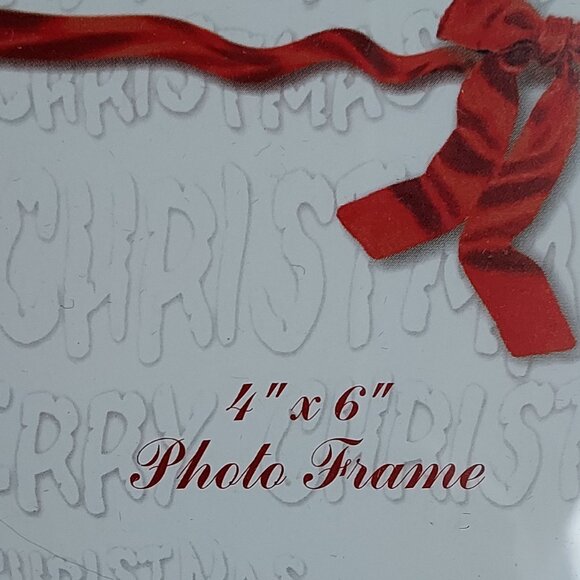 S-Sunflower Designs Metal Silver Tone/Enameled Christmas 4" x 6" Photo Frame - Picture 6 of 11